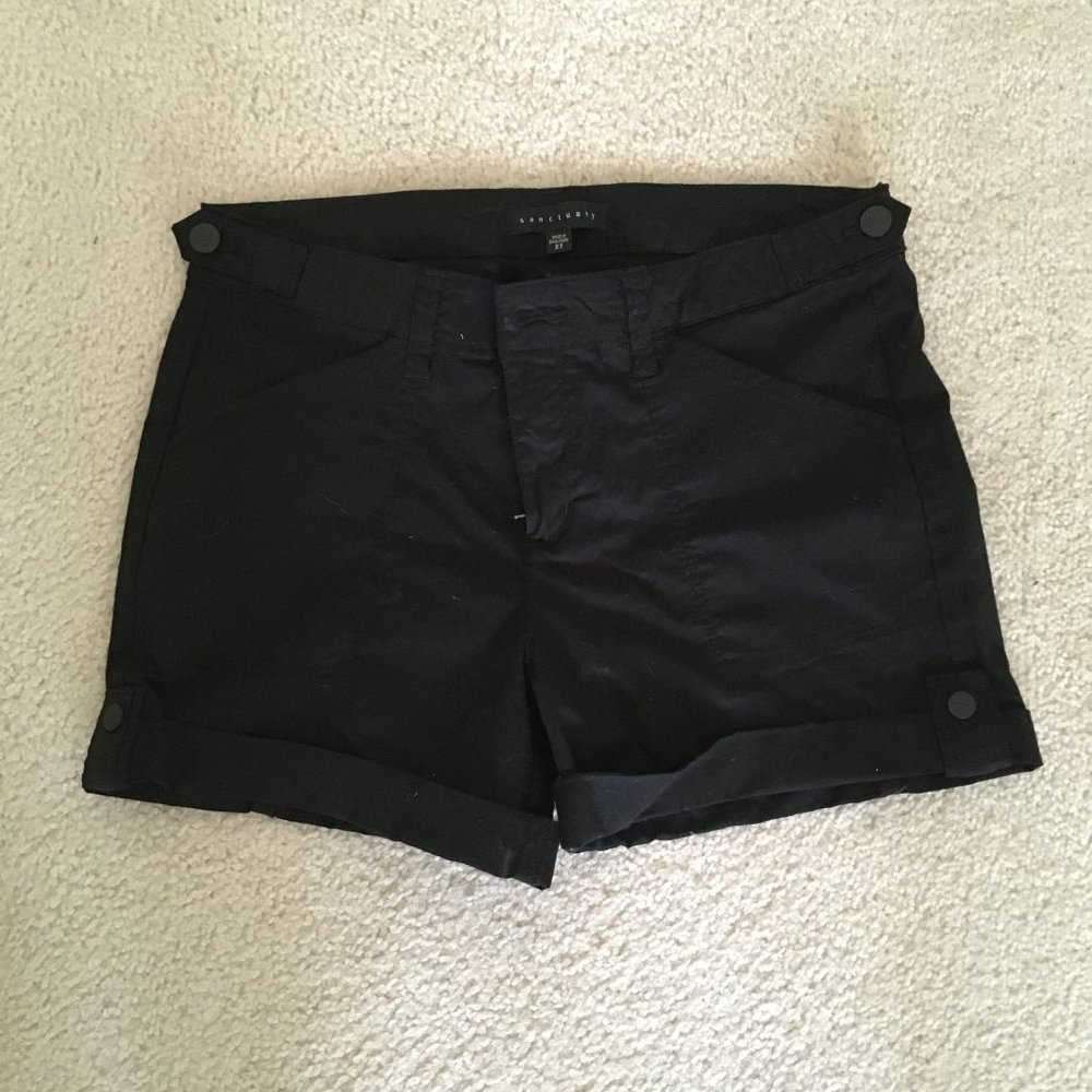 Black cargo shorts